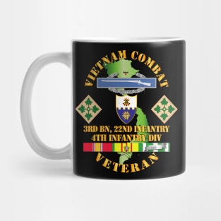 Vietnam Combat Infantry Veteran w 3rd Bn 22nd Inf - 4th ID SSI Mug